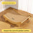 Woven sisal and jute cat scratcher lounger in natural colour, view 8 of 11