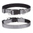 Reflective padded dog collar with locking buckle in Bright Red Printed, front view