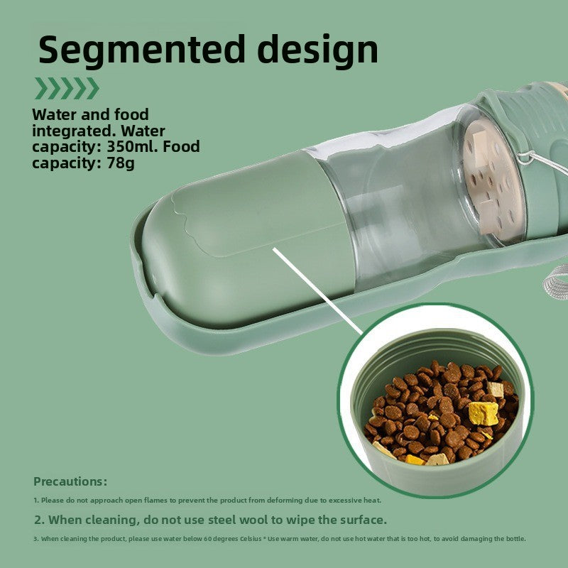 Foldable Leakproof Pet Water and Food Cup in 350ml and 500ml for Travel and Outdoors