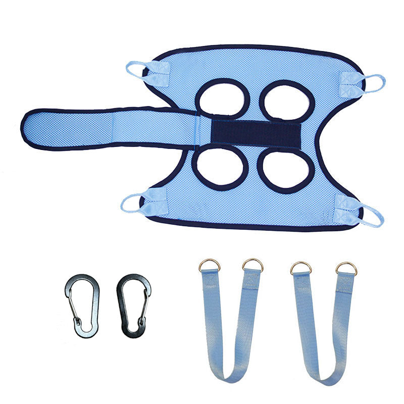 Blue pet grooming hammock restraint bag for dogs and cats, image 3
