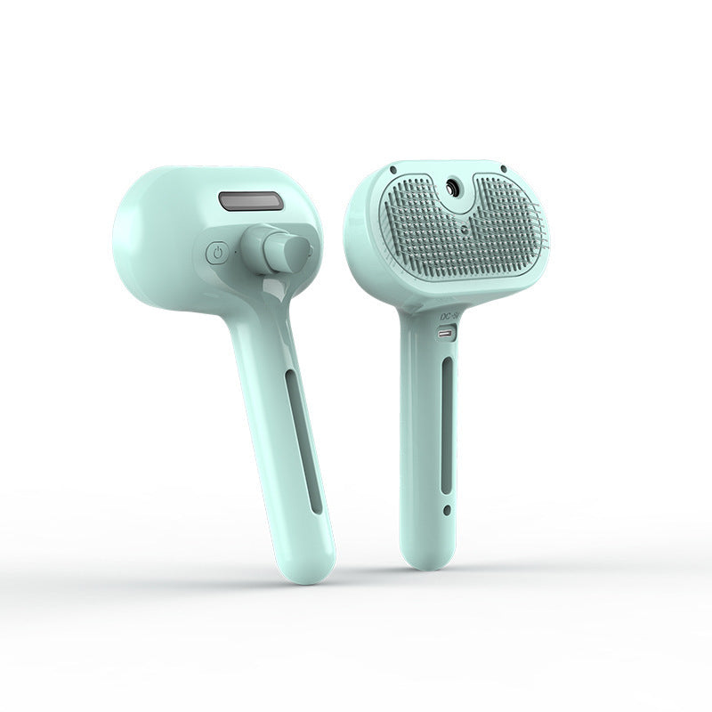 Rechargeable pet spray grooming comb, further angle view
