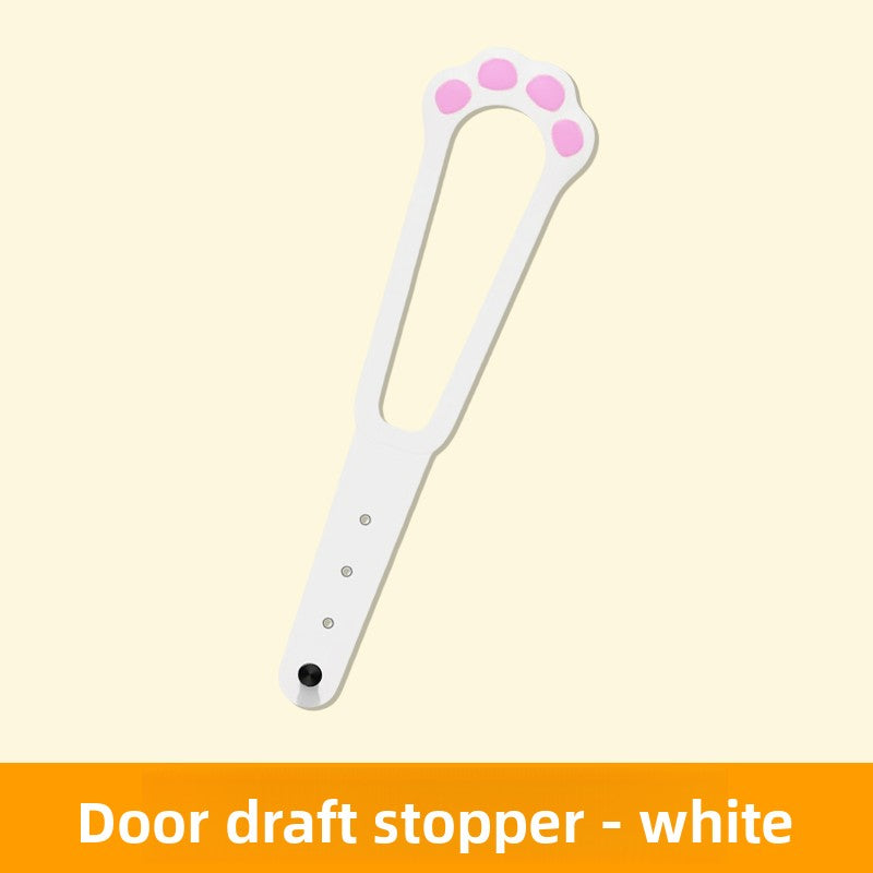 Pet door holder anti-pinch stopper shown in White