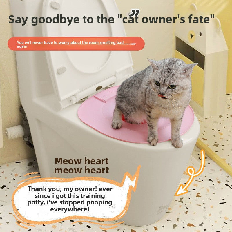 Cat Litter Box Training Kit with High Splash Guard Walls