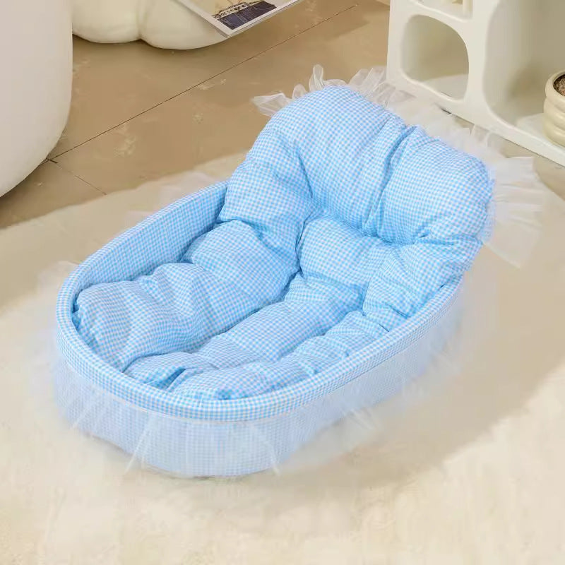 Enclosed Plush Cat Bed for Deep Sleep, Cosy Cat Kennel