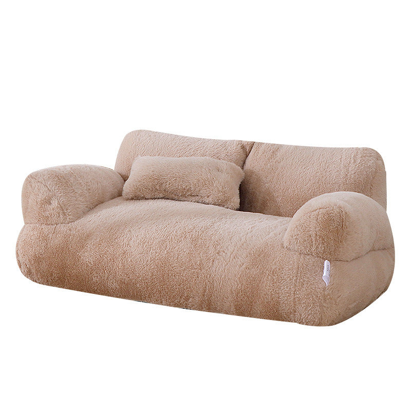 Semi-enclosed pet sofa bed with pillow for cats, photo 5