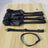 Waterproof anti-slip black dog boots for wet walks in Black, front view