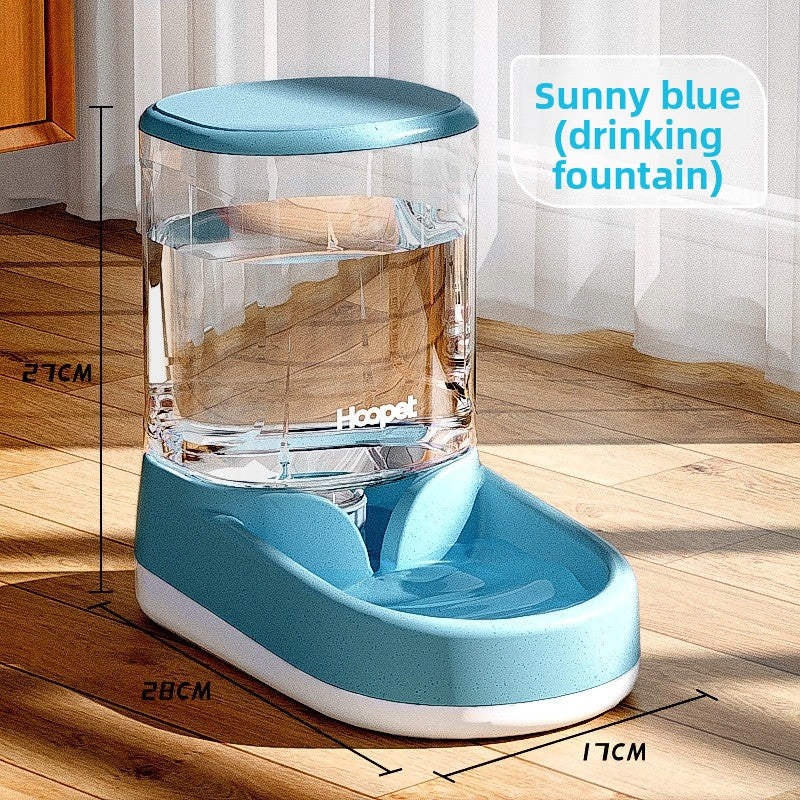 Gravity-Fed Automatic Pet Water Dispenser and Food Feeder Set, 3500ml Large Capacity
