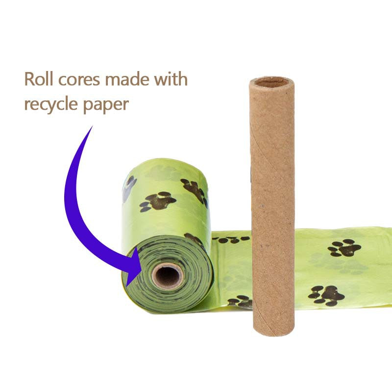 Degradable Pet Waste Bags on a Roll, Optional Dispenser