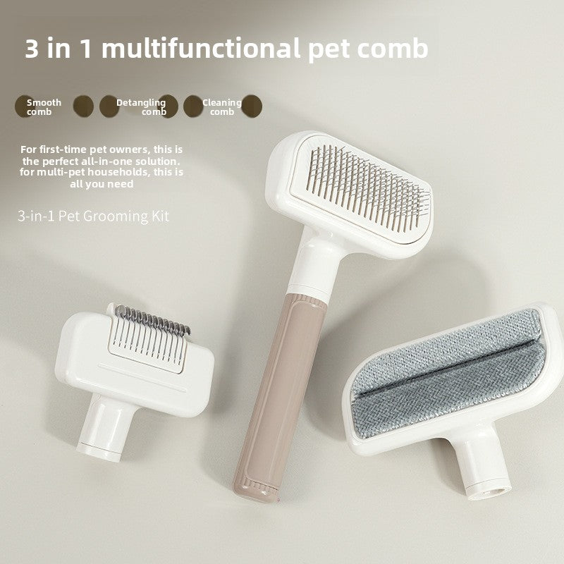 3-in-1 Pet Grooming Tool for Dogs and Cats, Brush and Hair Remover
