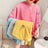 Striped cotton pet T-shirts in blue, white, yellow and pink