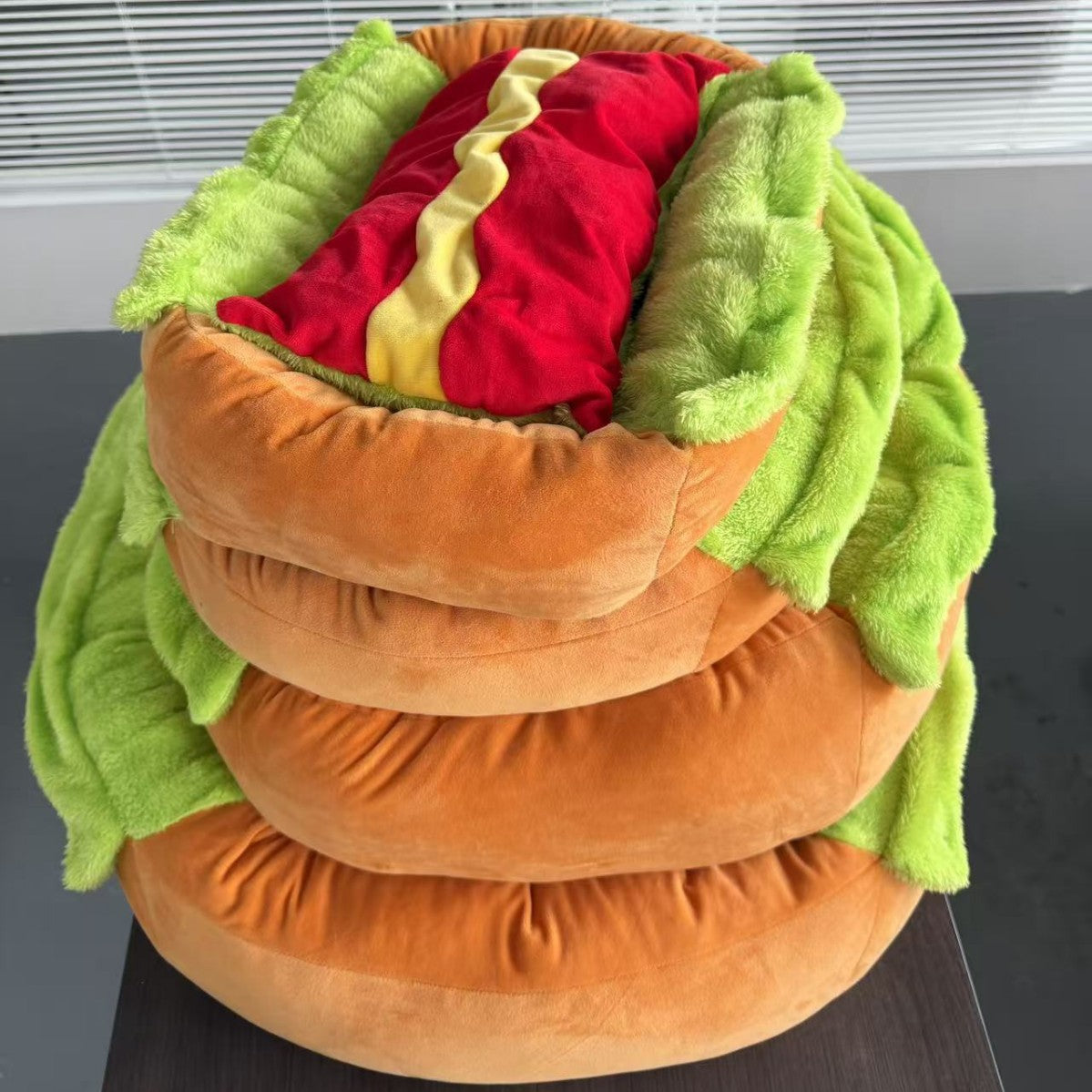 Sausage bun shaped novelty pet bed for small dogs, photo 3 of 8