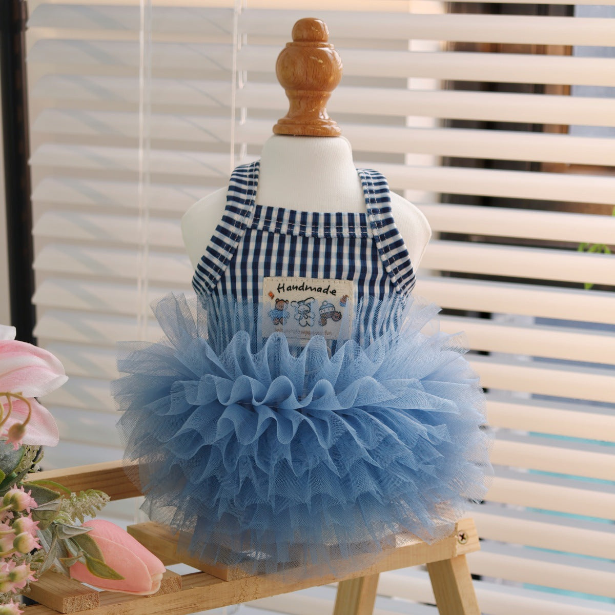 Striped mesh tutu dress for dogs and cats, in Striped Tutu, image 12