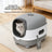 Enclosed Cat Litter Box with UV Light and Odour Control