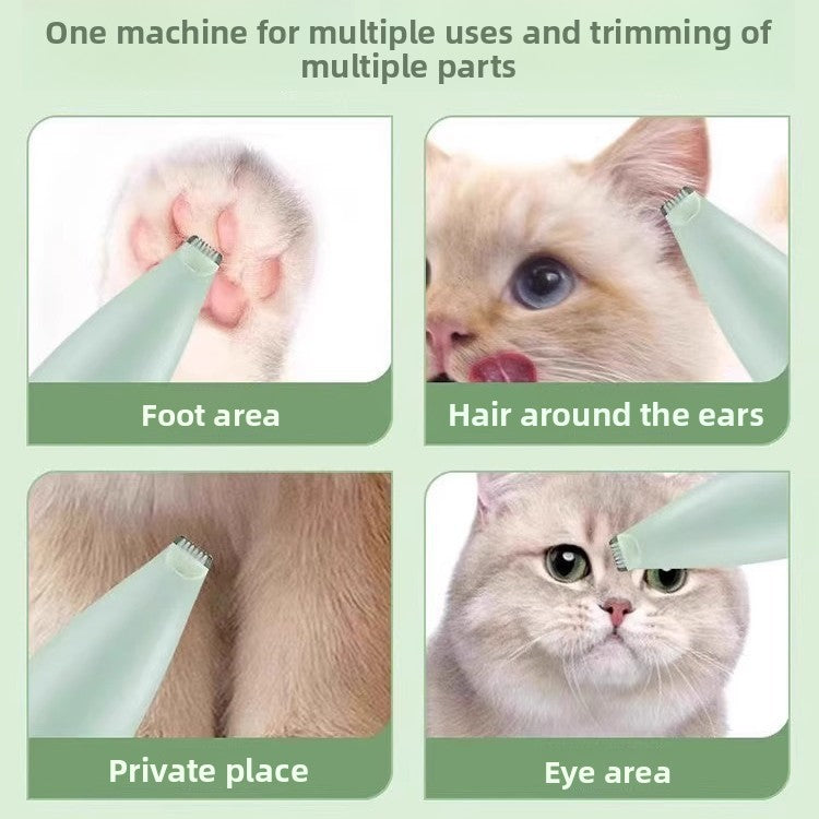 Cordless LED Pet Hair Trimmer with Ceramic Blade, Low Noise