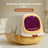 Modern Enclosed Cat Litter Box with Butterfly Entrance, UV Option