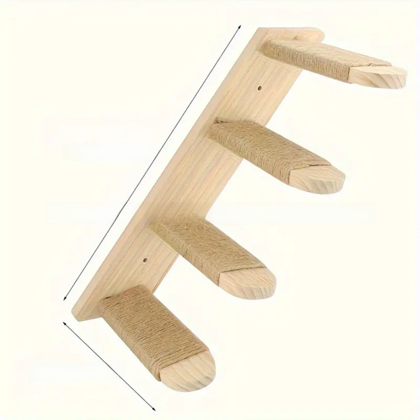 Cat leaping onto a round wall jumping platform