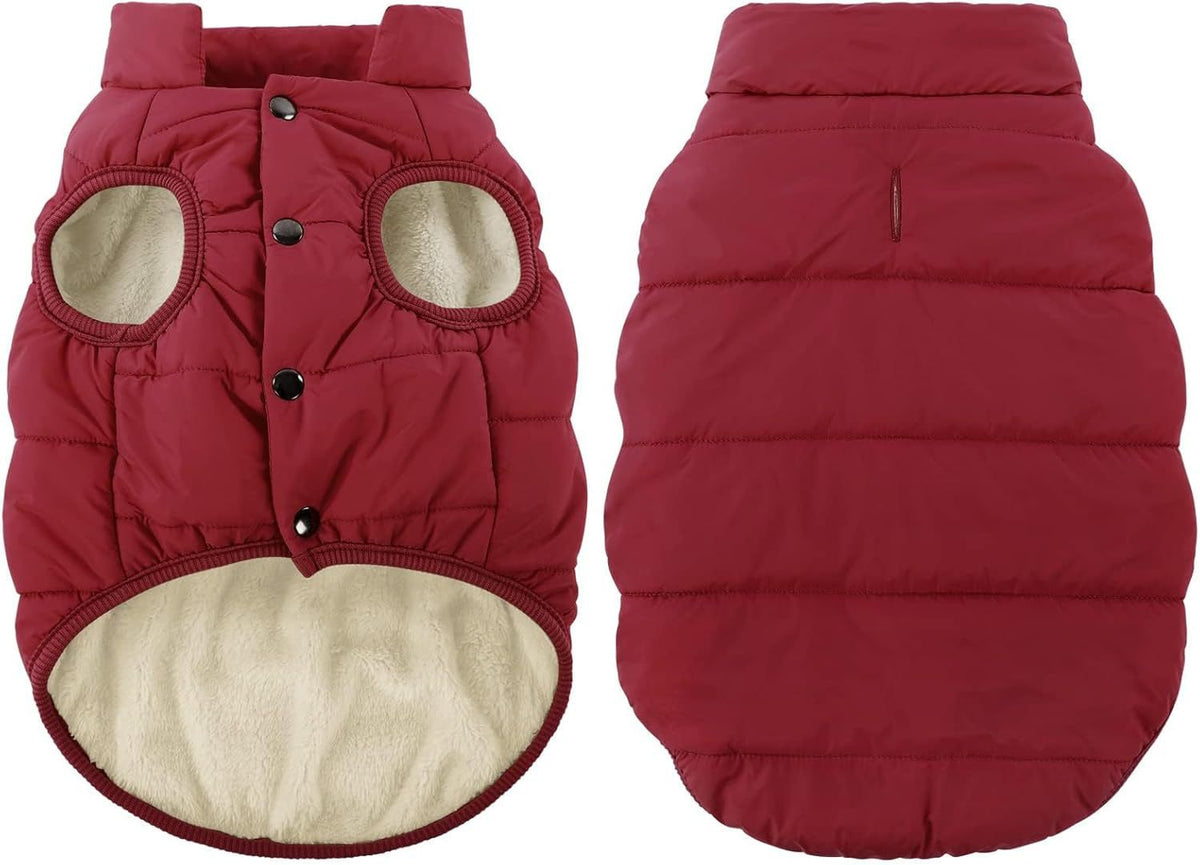 Windproof fleece lined dog winter jacket, available in 3 colours, image 6