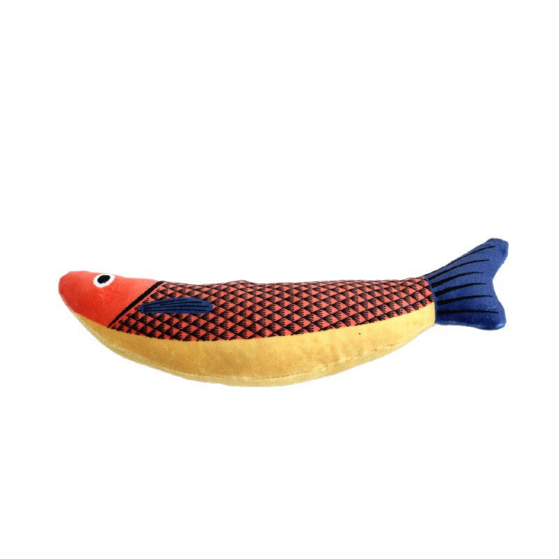 Plush swordfish cat toy for kittens and cats, view 1