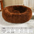 Grey round winter dog bed with matching fleece blanket, photo 19