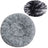 Round long plush nest bed for cats and dogs in Gradient Black