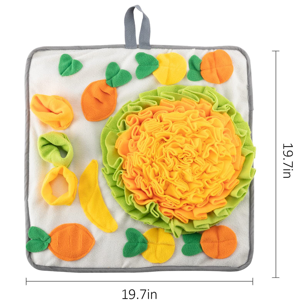 Rabbit foraging mat with hidden carrot toys for small pets, view 7