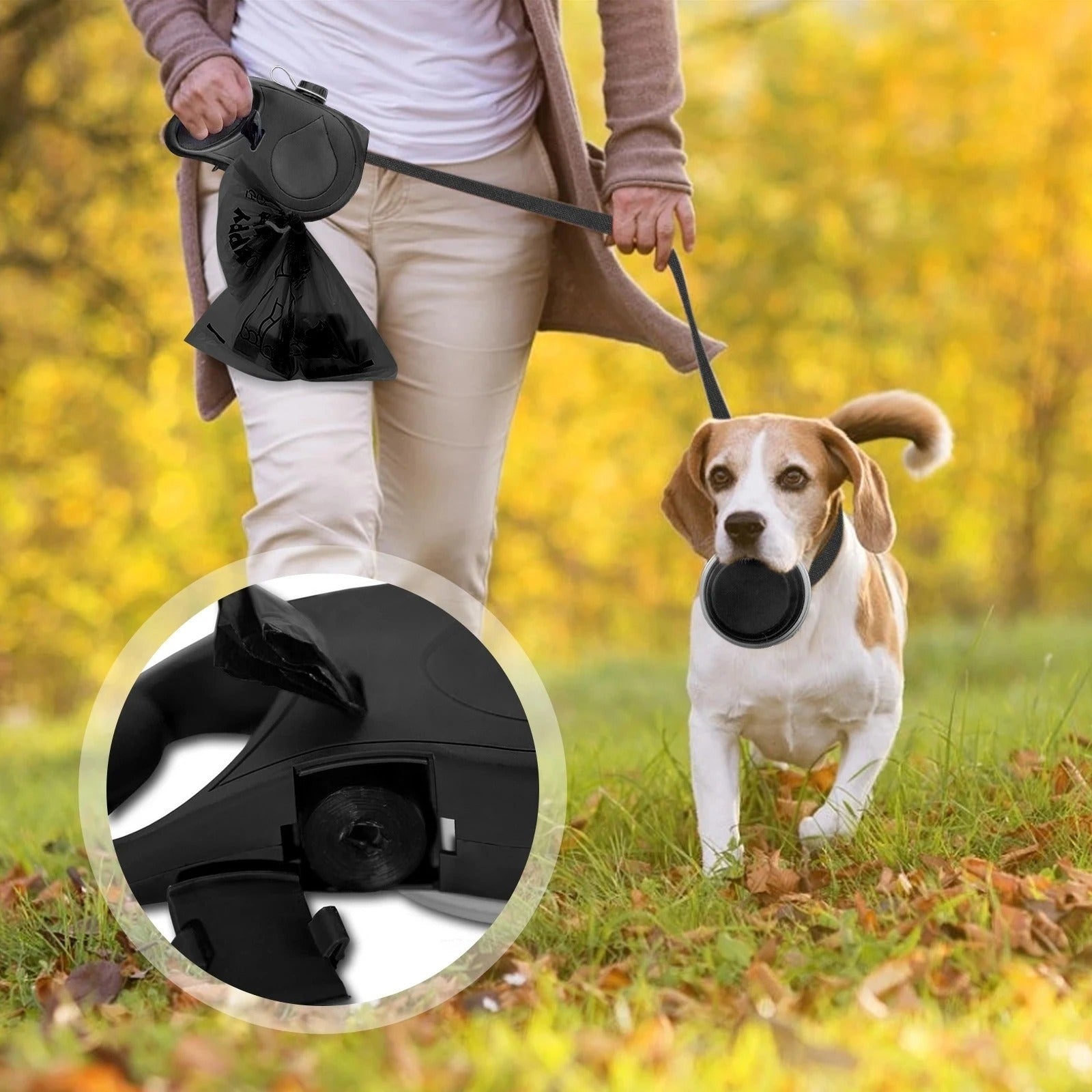 3-in-1 dog lead with built-in water bottle handle, product image 4