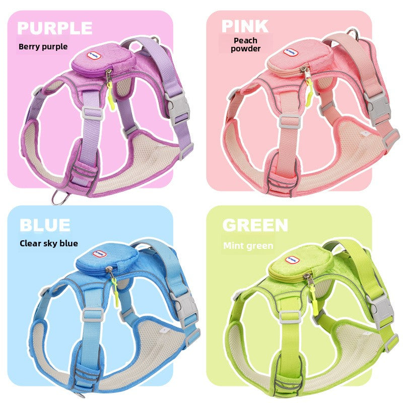 Reflective harness for medium to giant dogs, 4 sizes available