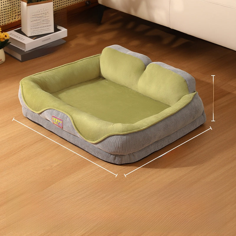 Raised pet bed with built-in neck pillow, photo 8 of 14