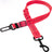Dog car seat belt leads in many colours with metal clips