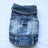 Distressed denim dog vest with lead hole, available in 2 colours, image 2