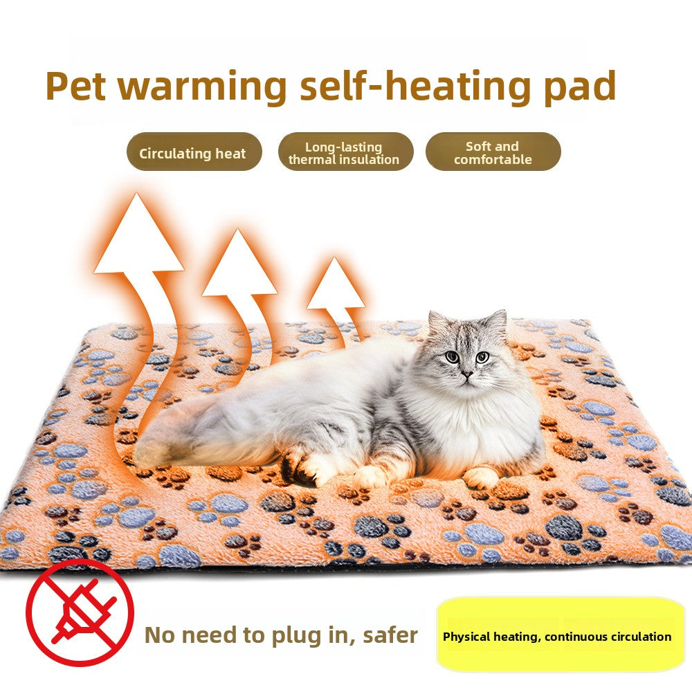 Pink footprint self-heating pet mat for cats and dogs, photo 21