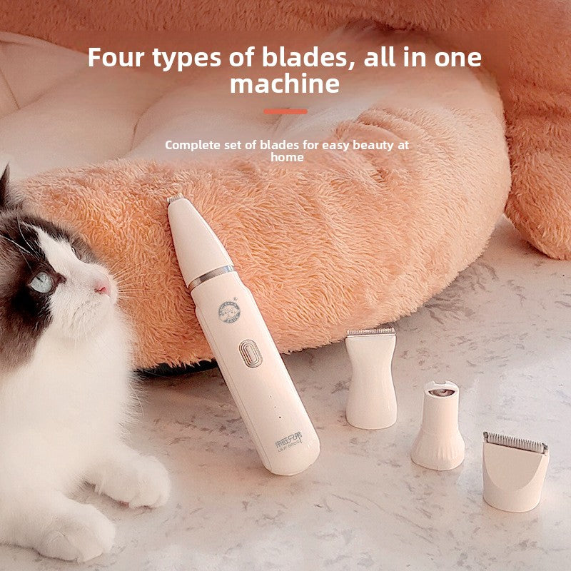 Cordless Dog Clipper Kit with 4 Heads and Nail Grinder, USB