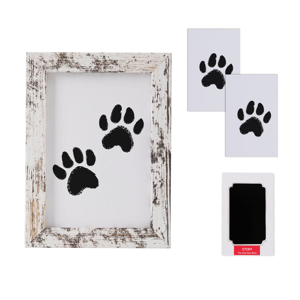 5 Inch Paw Print Frame Kit with Non-Toxic Ink Pad for Dogs and Cats