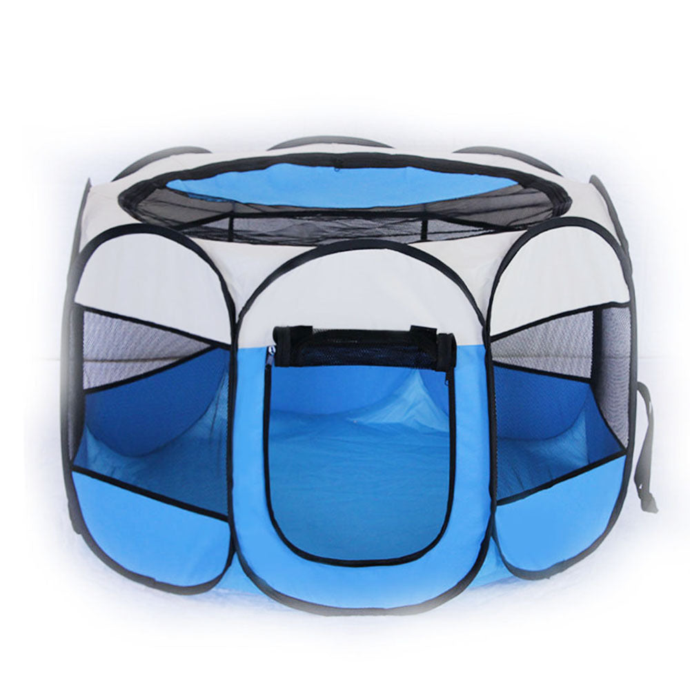Foldable Oxford cloth pet playpen tent with mesh panels, product image 28