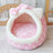 Enclosed Pet Kennel House with Soft Cushion for Dogs and Cats