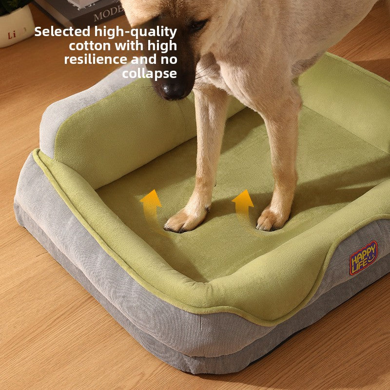 Raised pet bed with built-in neck pillow, photo 4 of 14