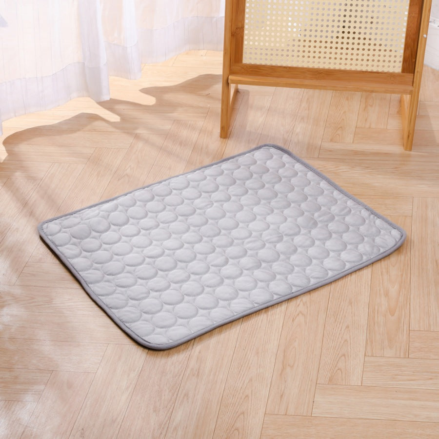 Ice silk pet cooling mat in Grey, size Medium 62 x 50cm
