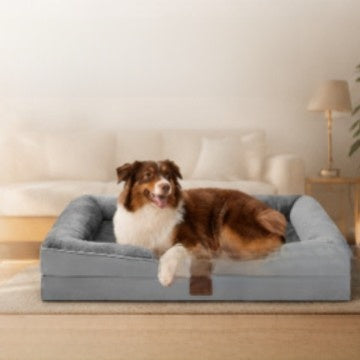 Square Sponge Pet Bed for Dogs and Cats, Supportive and Warm