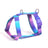 Gradient tactical dog harness vest with neoprene padding in purple and blue, view 6