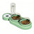 Anti-Knock Double Bowl Cat Food and Water Dish in Durable PP and PC Material