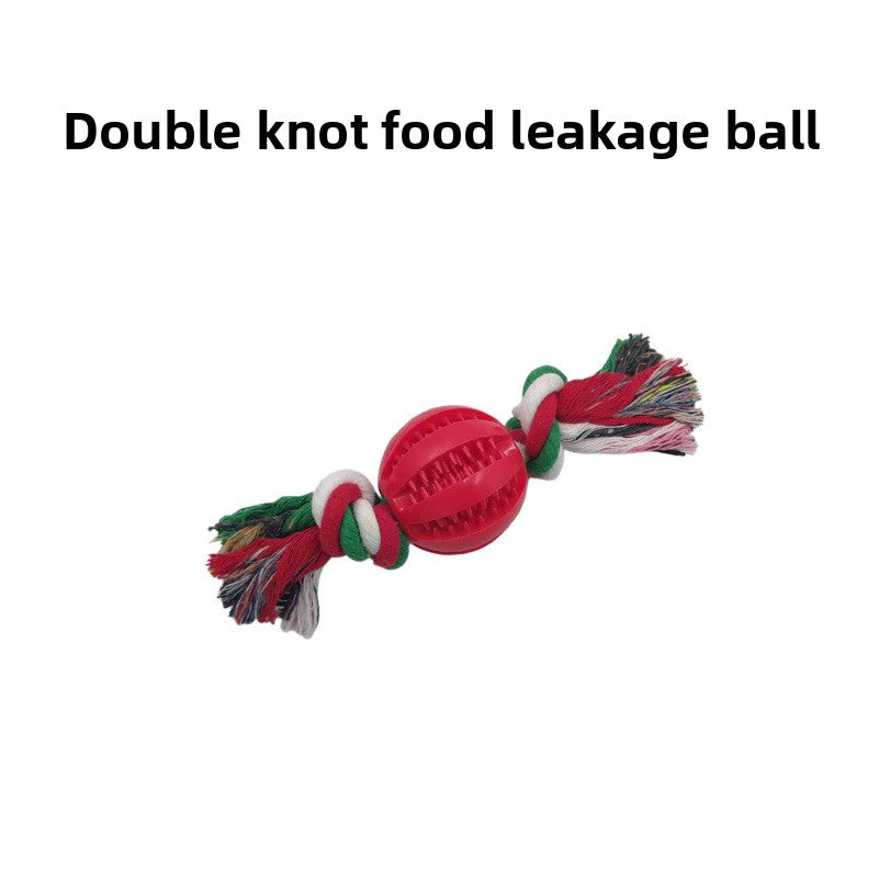 Christmas cotton rope dog toy set with knots for chewing and tug - view 2