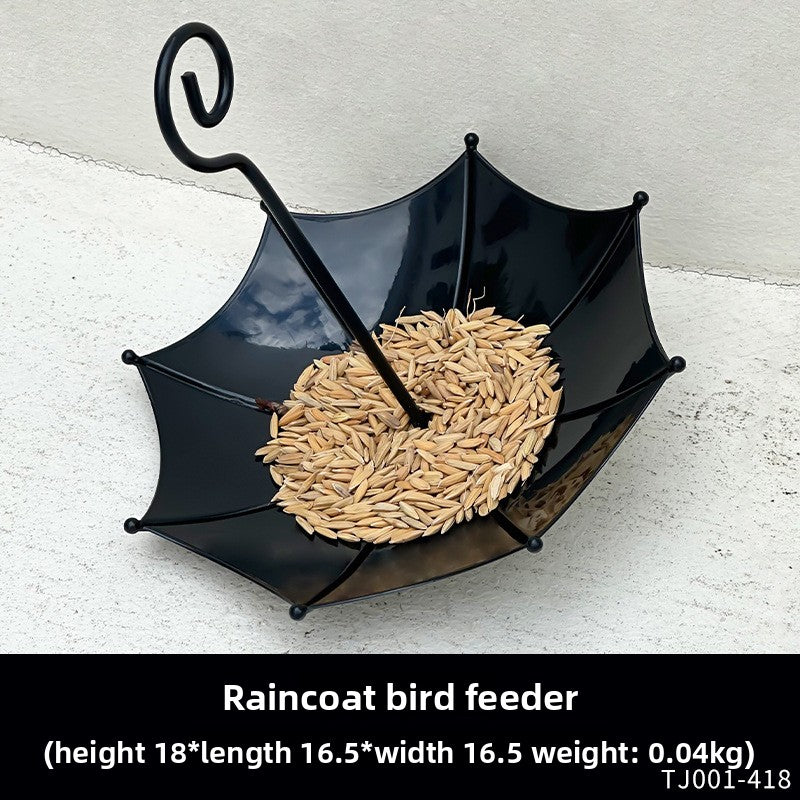 Umbrella-shaped bird feeder
