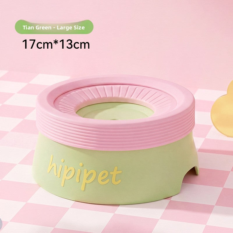 Floating Suspension Dog Water Bowl, No-Wet-Mouth Drinking Bowl in Four Colours, 2 Sizes
