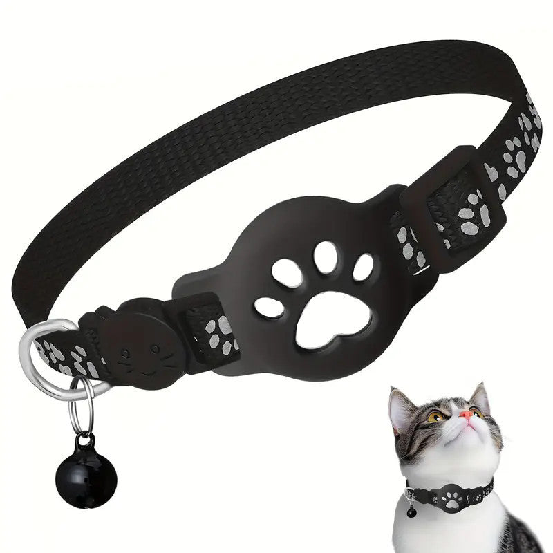 Breakaway cat collar with Bluetooth locator tag in silicone holder, product image 8