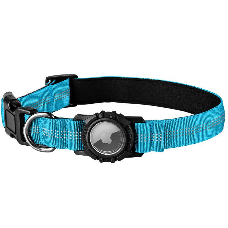 Nylon dog collar with waterproof AirTag holder case, tag not included, product image 37