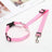 Adjustable headrest car safety lead for dogs in black polyester