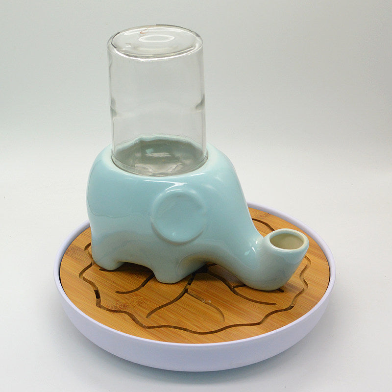 Ceramic elephant cat water dispenser, detail photo 16