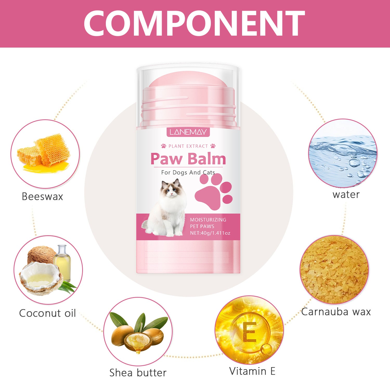 Pet Paw Protection Stick, Moisturising Care for Cats and Dogs
