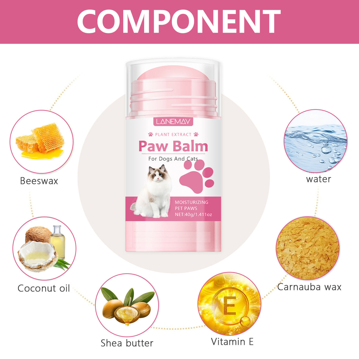 Pet Paw Protection Stick, Moisturising Care for Cats and Dogs