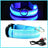 Reflective LED dog collar with USB charging in Black, side view